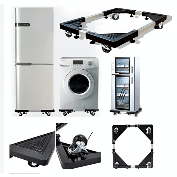 Roller Washing Machine Refrigerator Base Reinforced Retractable Movable Rack with Wheels Kitchen Fridge Base