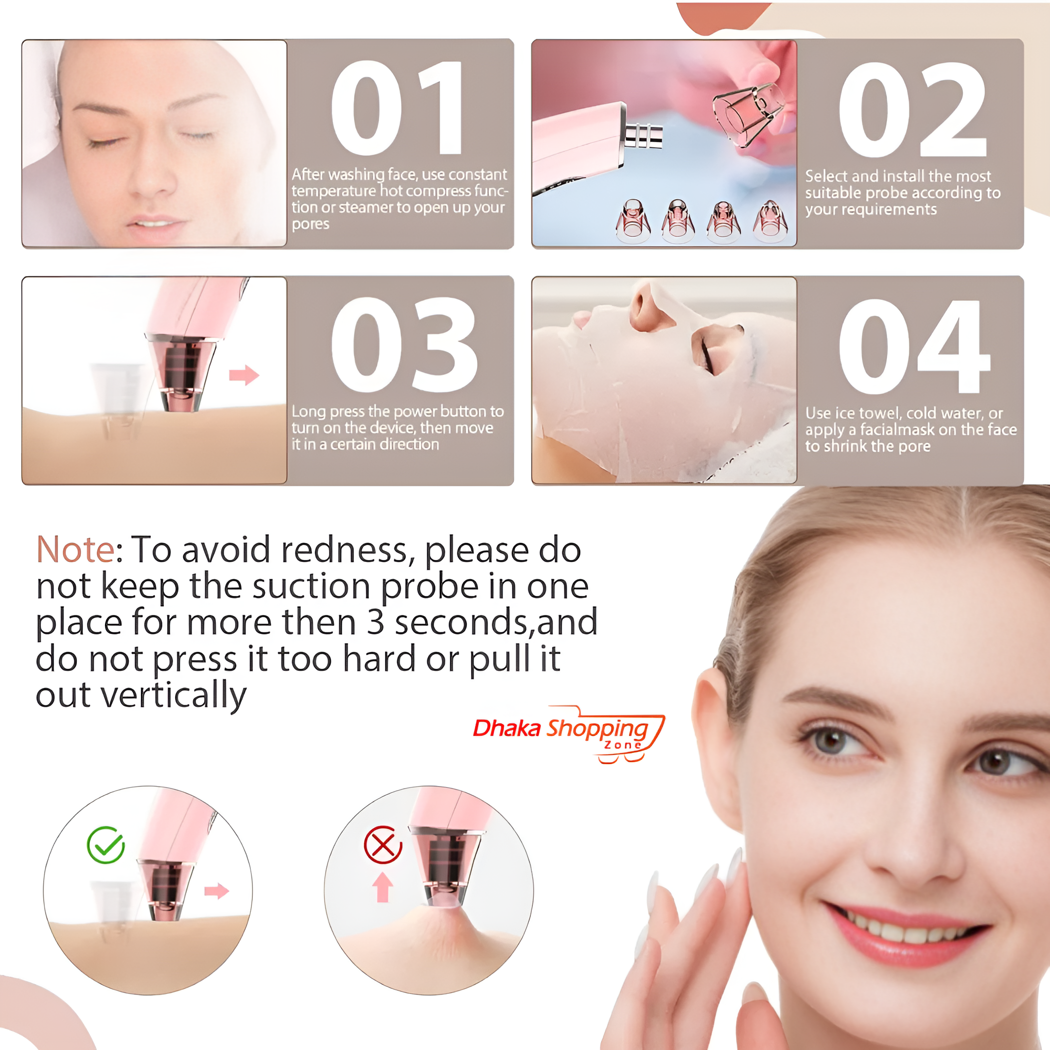 Rechargeable blackhead remover
